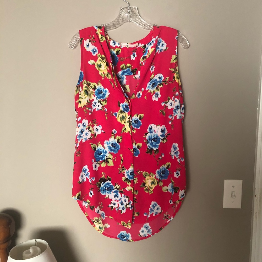 NWOT Gibson M Sleeveless Floral Top